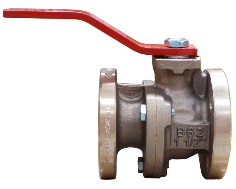 Bronze Ball Valve,  ASTM B62, Flanged Ends