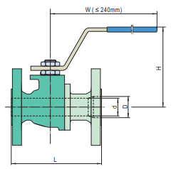 Class 300 ball valve dimensions
