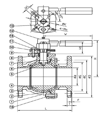 Flanged Class 150 Floating Ball Valve