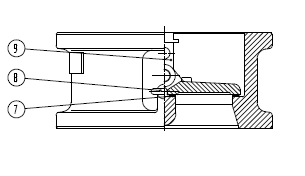 dual plate wafer check valve drawing